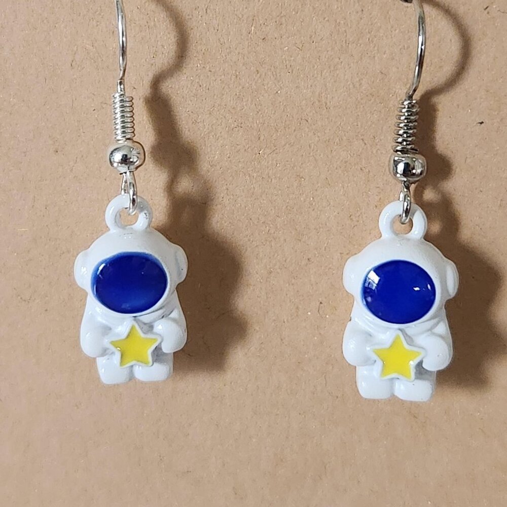 Astronaut with Star Earrings
